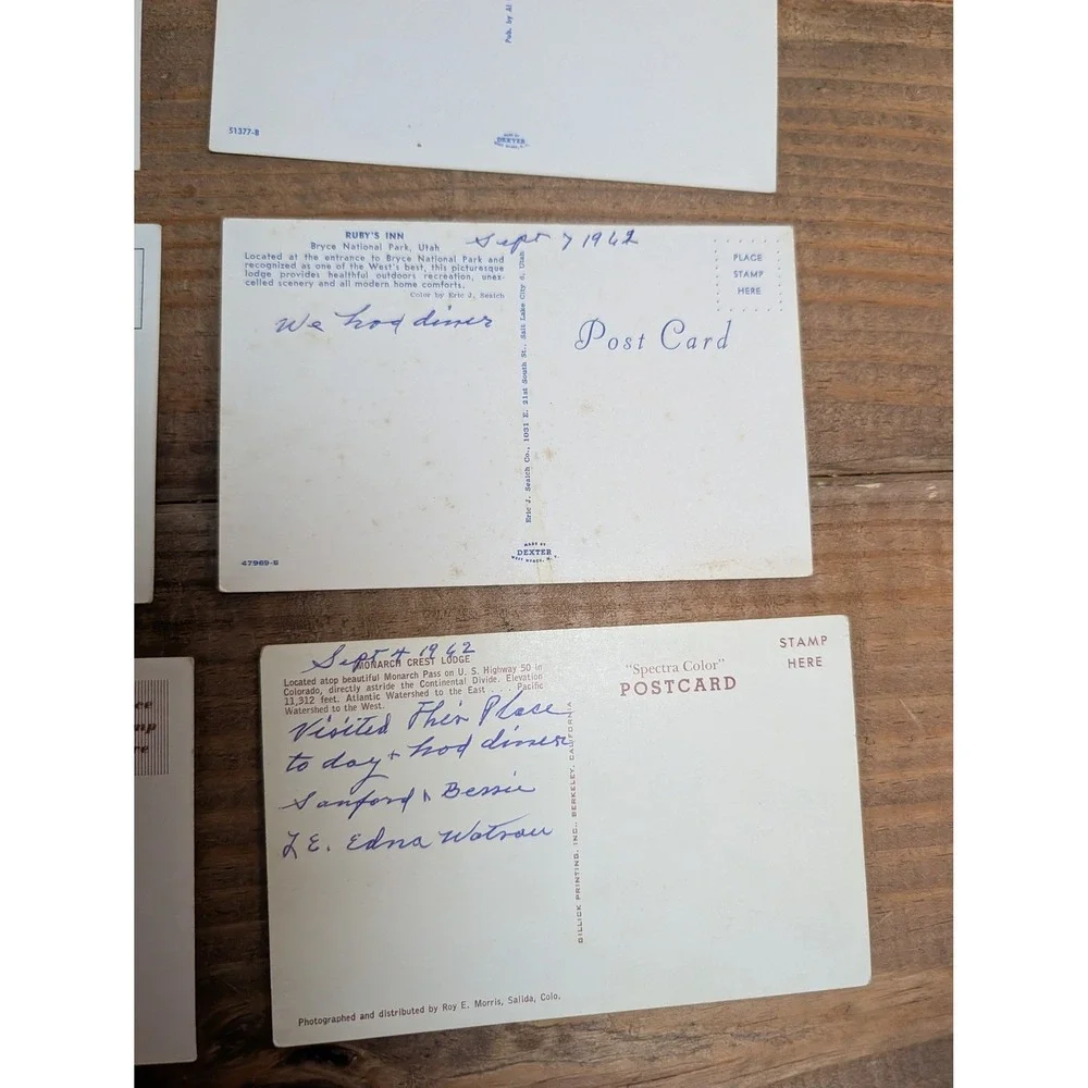 Vintage 1960s National Park Postcard Lot 8pc Bryce Grand Canyon Utah Arizona CO